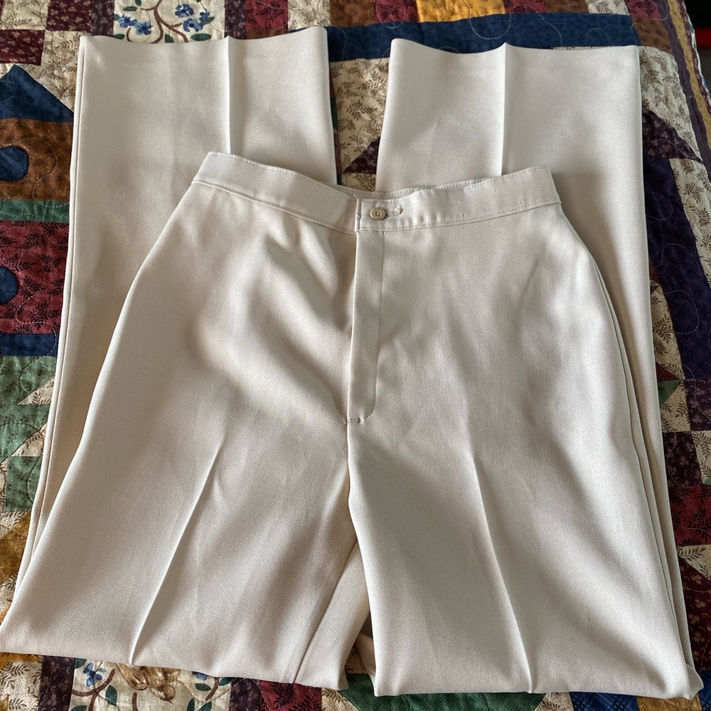 Vintage 1970s levis high waisted stovepipe leg slacks, trousers
